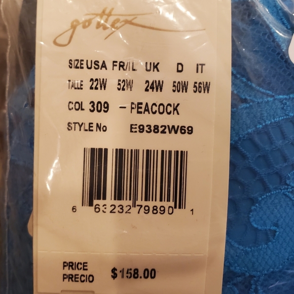 Profile by Gottex Blue Lace High Neck Swimsuit New - Picture 7 of 8